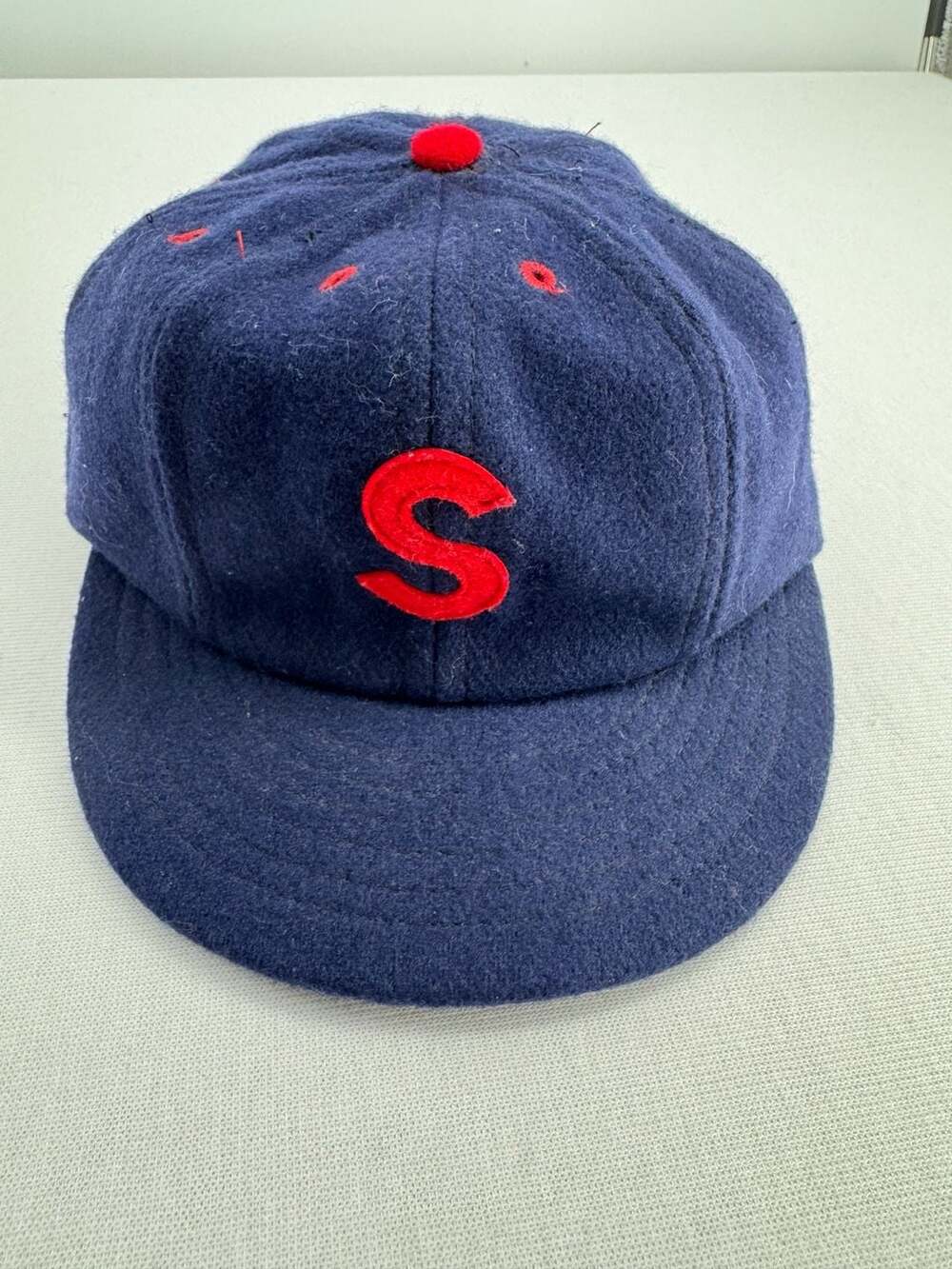 Ebbets Field Flannels Seattle Rainers Baseball Hat Size 7 1/4 Blue Wool